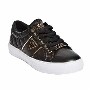 Guess Gilda Black & Gold Fashion Sneaker, 7
